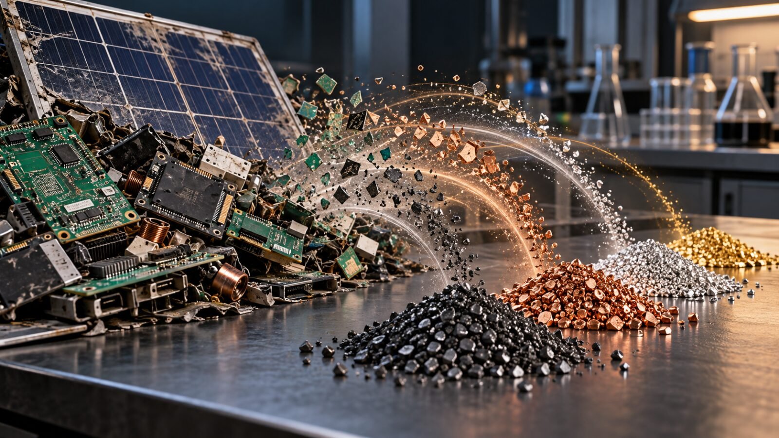 Elektronik atıklardaki değerli metaller için yeni geri kazanım projesi