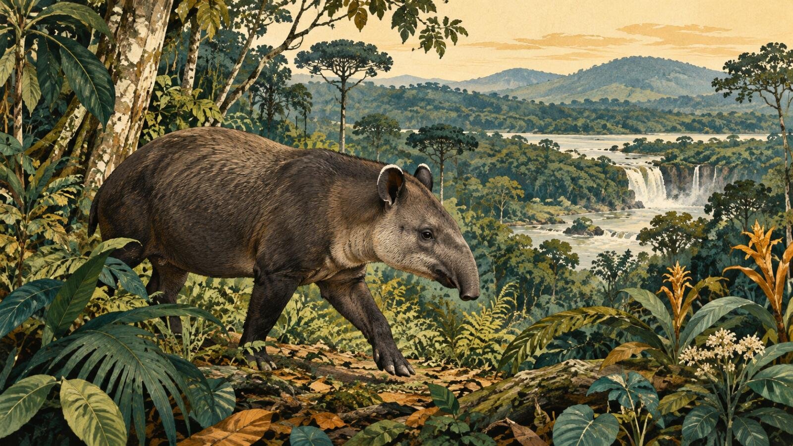Paraguay, tapirleri korumak için 105 eylemlik plan hazırladı — temsili illüstrasyon