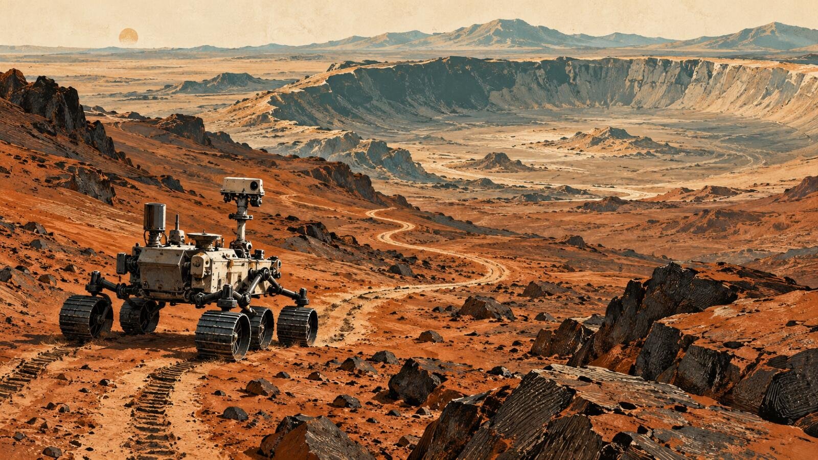 Perseverance, Mars’ta 45,22 kilometreyle sürüş rekorunu geçti — temsili editoryal illüstrasyon