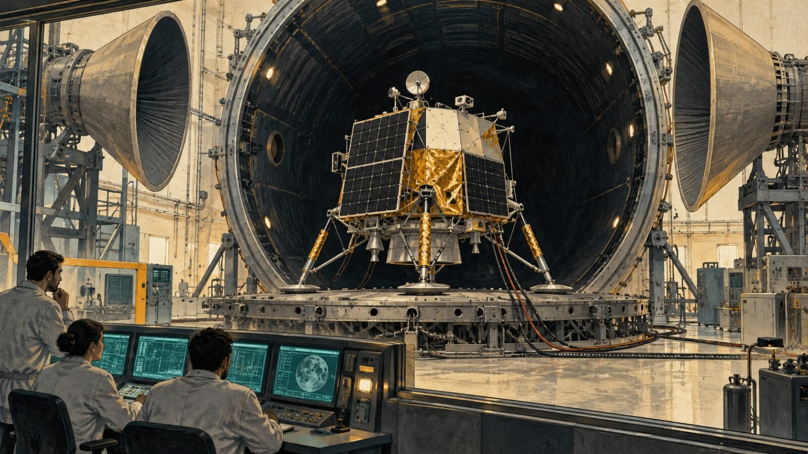 Griffin-1 Ay aracı, sarsıntı ve aşırı sıcaklık testlerini tamamladı — temsili editoryal illüstrasyon